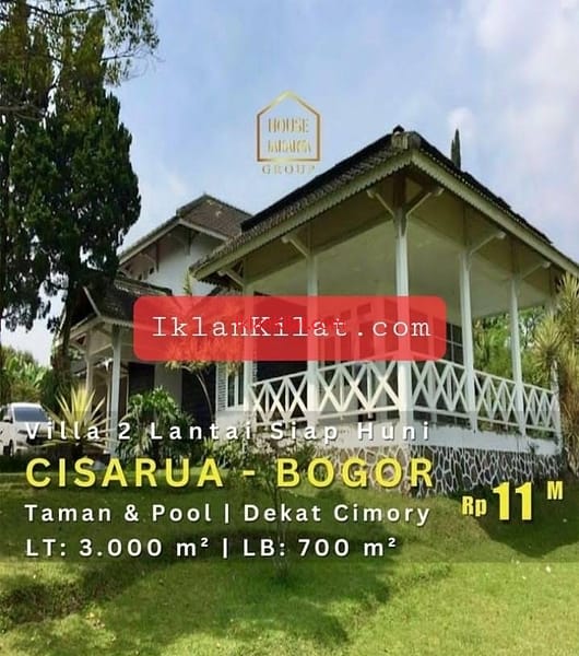 Villa Cisarua Bogor 2 Lantai - Taman & Pool - Dekat Cimory & Taman Safari