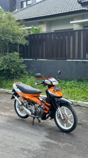 Satria 120R Lumba Hitam Orange 2003 FULL RESTORASI